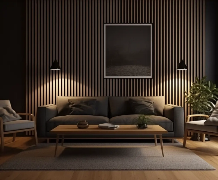 Lamele ścienne Dąb Ciemny L0204T – zdjęcie lifestyle 5 z kolekcji Lamele Ścienne Medio.