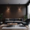 Lamele ścienne Dąb Ciemny L0204T – zdjęcie lifestyle 7 z kolekcji Lamele Ścienne Medio.