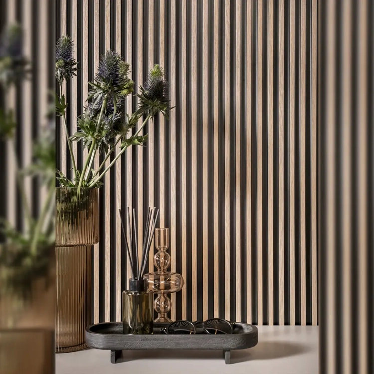 Lamele ścienne Dąb Szary L0103T – zdjęcie lifestyle 6 z kolekcji Lamele Ścienne Stretto.