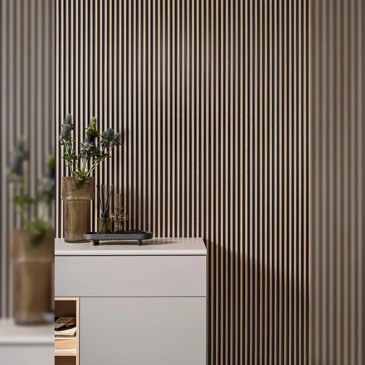 Lamele ścienne Dąb Szary L0103T – zdjęcie lifestyle 9 z kolekcji Lamele Ścienne Stretto.