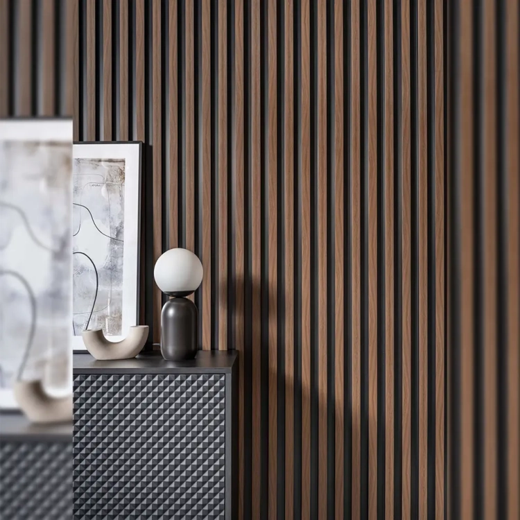 Lamele ścienne Dąb Ciemny L0304T – zdjęcie lifestyle 7 z kolekcji Lamele Ścienne Largo.