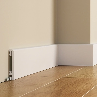 Listwa przypodłogowa biała 10cm Durofit PF0100 premium floor zbliżenie.webp