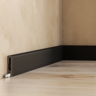 Listwa przypodłogowa czarna 6cm Durofit PF060B premium floor zbliżenie.webp