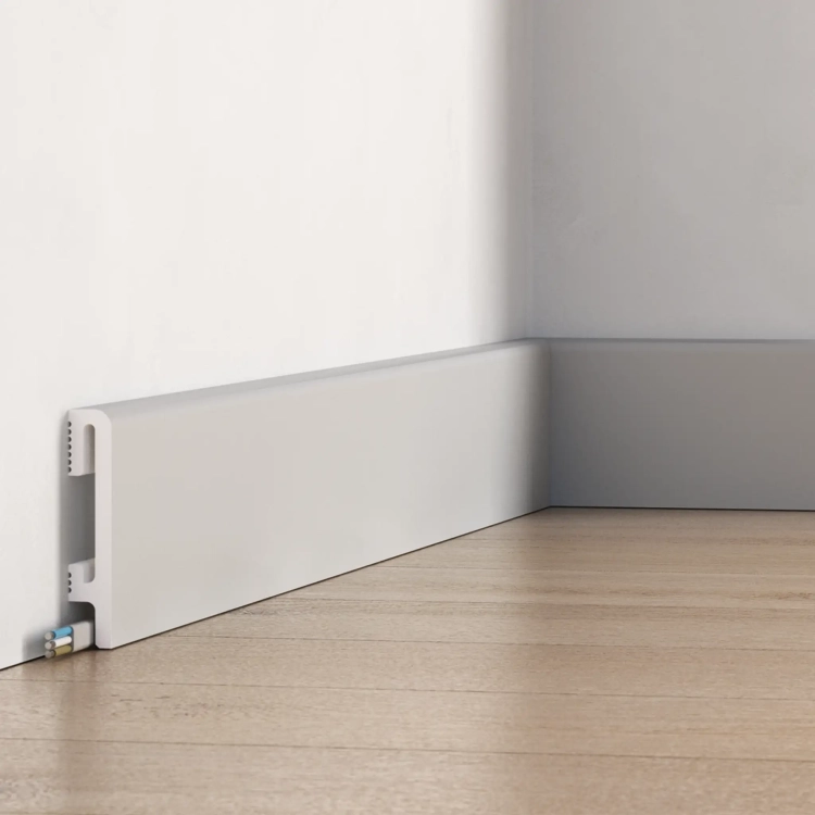 Listwa przyppodłogowa szara 8cm Durofit PF080G premium floor zbliżenie.webp