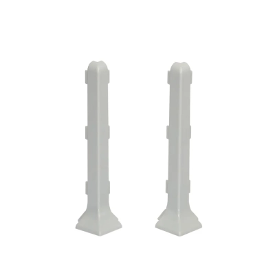 Narożniki Zewnętrzne 8 cm Jasnoszare do Listwy Aluminiowej LP80-RAL7035