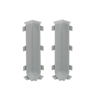 Narożniki Wewnętrzne 8 cm Jasnoszare do Listwy Aluminiowej LP80-RAL7035