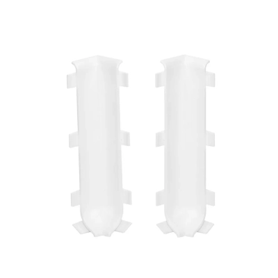 Narożniki Wewnętrzne 8 cm Białe do Listwy Aluminiowej LP80-RAL9003