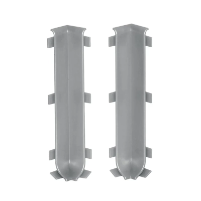 Narożniki Wewnętrzne 10 cm Jasnoszare do Listwy Aluminiowej LP100-RAL7035