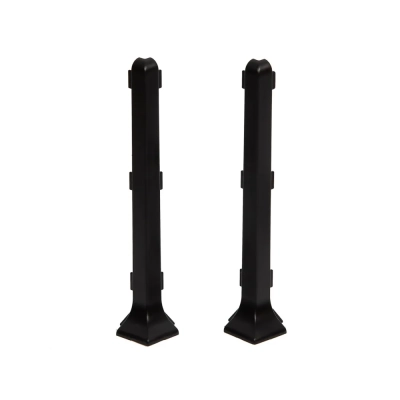 Narożniki Zewnętrzne 10 cm Czarne do Listwy Aluminiowej LP100-RAL9005