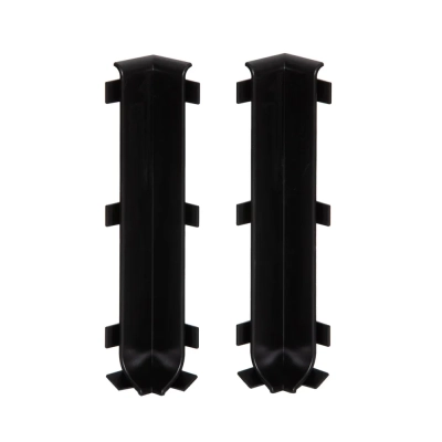 Narożniki Wewnętrzne 10 cm Czarne do Listwy Aluminiowej LP100-RAL9005