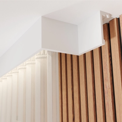 Gładka Listwa Oświetleniowa LED Karniszowa 12cm do Malowania LK-03 Creativa