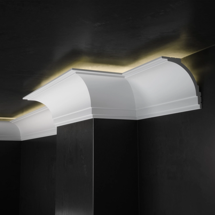 Zaokrąglona Listwa Oświetleniowa LED Karniszowa 12cm do Malowania LK-06 Creativa