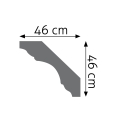 Zdjęcie Wymiarów Gzyms Dekoracyjna Listwa Przysufitowa 4,6cm do Malowania LGG-07 Creativa