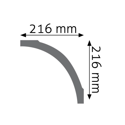 Zdjęcie Wymiarów Gzyms Dekoracyjna Listwa Przysufitowa 22cm do Malowania LGG-36 Creativa