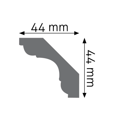 Zdjęcie Wymiarów Gzyms Dekoracyjna Listwa Przysufitowa 4,4cm do Malowania LGG-06 Creativa