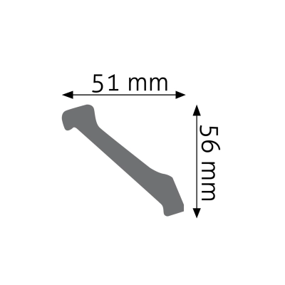 Zdjęcie Wymiarów Listwa Oświetleniowa Przysufitowa LED 5,1cm do Malowania LOC-06 Creativa