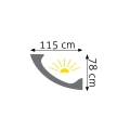 Zdjęcie Wymiarów Listwa Oświetleniowa Przysufitowa LED 11,5cm do Malowania LOC-07 Creativa
