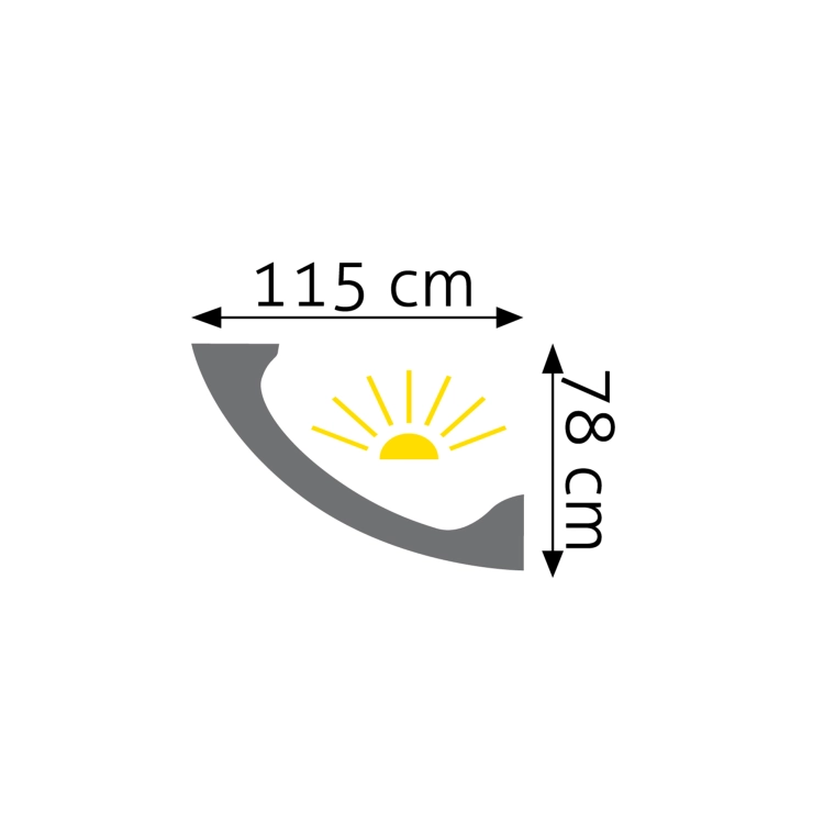 Zdjęcie Wymiarów Listwa Oświetleniowa Przysufitowa LED 11,5cm do Malowania LOC-07 Creativa