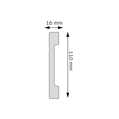 Zdjęcie Wymiarów Wysoka Listwa Przypodłogowa Inox 11cm LPC-20 INOX Creativa