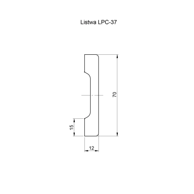 Zdjęcie Wymiarów Nowoczesna Listwa Przypodłogowa 7cm do Malowania LPC-37 Creativa