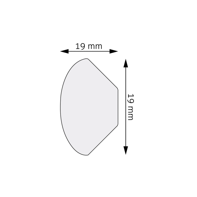 Zdjęcie Wymiarów Niska Nowoczesna Listwa Przypodłogowa 1,9cm do Malowania LPC-12 Creativa