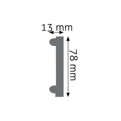 Zdjęcie Wymiarów Zdobiona Listwa Ścienna 7,8cm do Malowania LNZ-01 Creativa