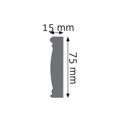 Zdjęcie Wymiarów Zdobiona Listwa Ścienna 7,5cm do Malowania LNZ-06 Creativa