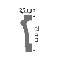Zdjęcie Wymiarów Dekoracyjna Listwa Ścienna 7,3cm do Malowania LPC-05 Creativa