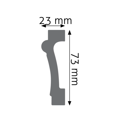 Zdjęcie Wymiarów Dekoracyjna Listwa Ścienna 7,3cm do Malowania LPC-05 Creativa