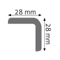 Zdjęcie Wymiarów Dekoracyjny Narożnik Ścienny 2,8cm do Malowania LPC-13 Creativa