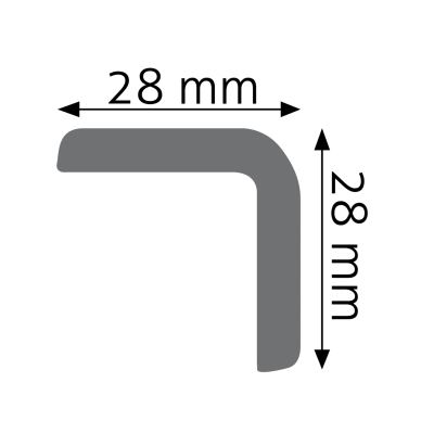 Zdjęcie Wymiarów Dekoracyjny Narożnik Ścienny 2,8cm do Malowania LPC-13 Creativa