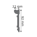 Zdjęcie Wymiarów Wysoka Dekoracyjna Listwa Ścienna 9,2cm do Malowania LPC-21 Creativa