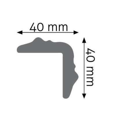 Zdjęcie Wymiarów Dekoracyjny Narożnik Ścienny 4cm do Malowania LGG-37 Creativa